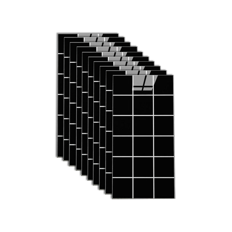 Single Tile Wallpaper Rectangular Peel and Stick Backsplash with Stain Resistant Black Plaid Clearhalo 'Flooring 'Home Improvement' 'home_improvement' 'home_improvement_peel_stick_blacksplash' 'Peel & Stick Backsplash Tile' 'peel_stick_blacksplash' 'Walls & Ceilings' Walls and Ceiling' 7166185