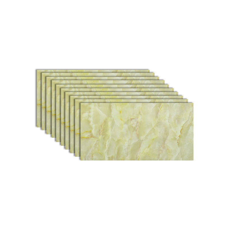 Single Tile Wallpaper PVC Rectangular Peel and Stick Backsplash Yellow-Green Clearhalo 'Flooring 'Home Improvement' 'home_improvement' 'home_improvement_peel_stick_blacksplash' 'Peel & Stick Backsplash Tile' 'peel_stick_blacksplash' 'Walls & Ceilings' Walls and Ceiling' 7166203