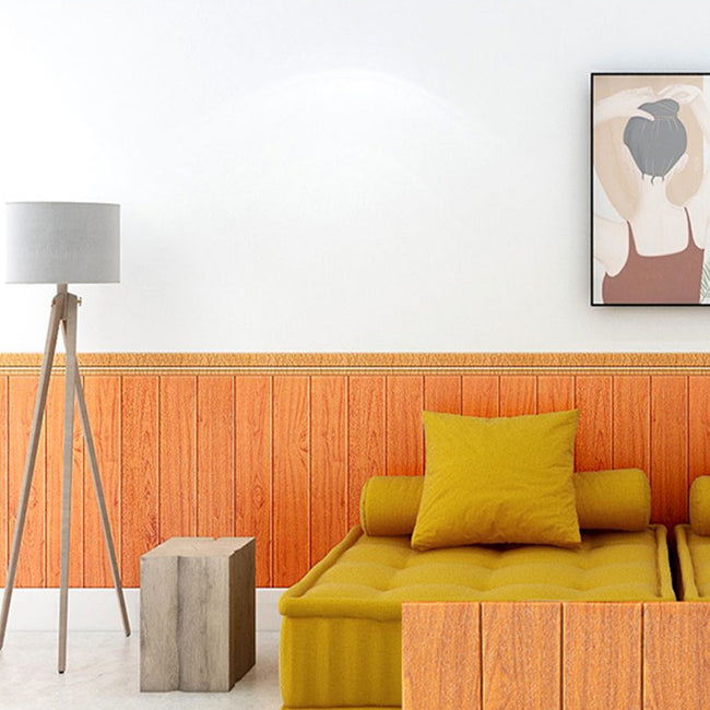 Modern Indoor Wall Tile Peel and Press Waterproof Wall Tile with Wood Look Clearhalo 'Flooring 'Home Improvement' 'home_improvement' 'home_improvement_wall_paneling' 'Wall Paneling' 'wall_paneling' 'Walls & Ceilings' Walls and Ceiling' 7166426