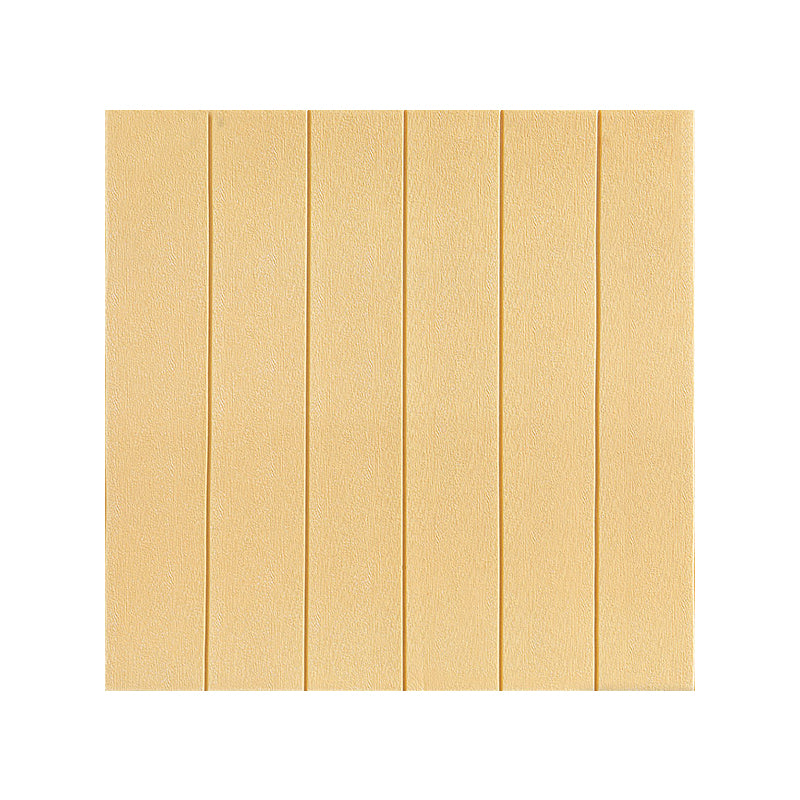 Modern Indoor Wall Tile Peel and Press Waterproof Wall Tile with Wood Look Yellow 0.18"H Clearhalo 'Flooring 'Home Improvement' 'home_improvement' 'home_improvement_wall_paneling' 'Wall Paneling' 'wall_paneling' 'Walls & Ceilings' Walls and Ceiling' 7166427