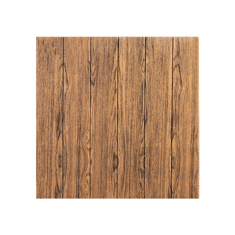 Modern Indoor Wall Tile Peel and Press Waterproof Wall Tile with Wood Look Brown 0.18"H Clearhalo 'Flooring 'Home Improvement' 'home_improvement' 'home_improvement_wall_paneling' 'Wall Paneling' 'wall_paneling' 'Walls & Ceilings' Walls and Ceiling' 7166429