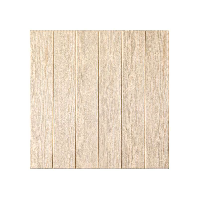 Modern Indoor Wall Tile Peel and Press Waterproof Wall Tile with Wood Look Light Yellow Clearhalo 'Flooring 'Home Improvement' 'home_improvement' 'home_improvement_wall_paneling' 'Wall Paneling' 'wall_paneling' 'Walls & Ceilings' Walls and Ceiling' 7166434