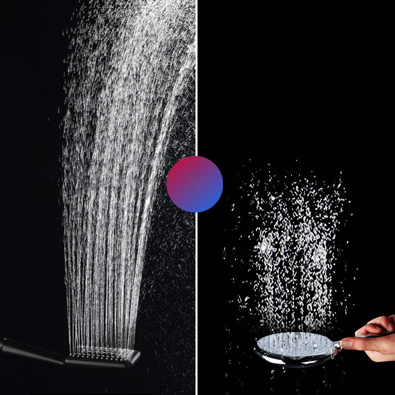 Contemporary Metal Handheld Shower Head Square 3 Setting Spray Head Clearhalo 'Bathroom Remodel & Bathroom Fixtures' 'Home Improvement' 'home_improvement' 'home_improvement_shower_heads' 'Shower Heads' 'shower_heads' 'Showers & Bathtubs Plumbing' 'Showers & Bathtubs' 7166452