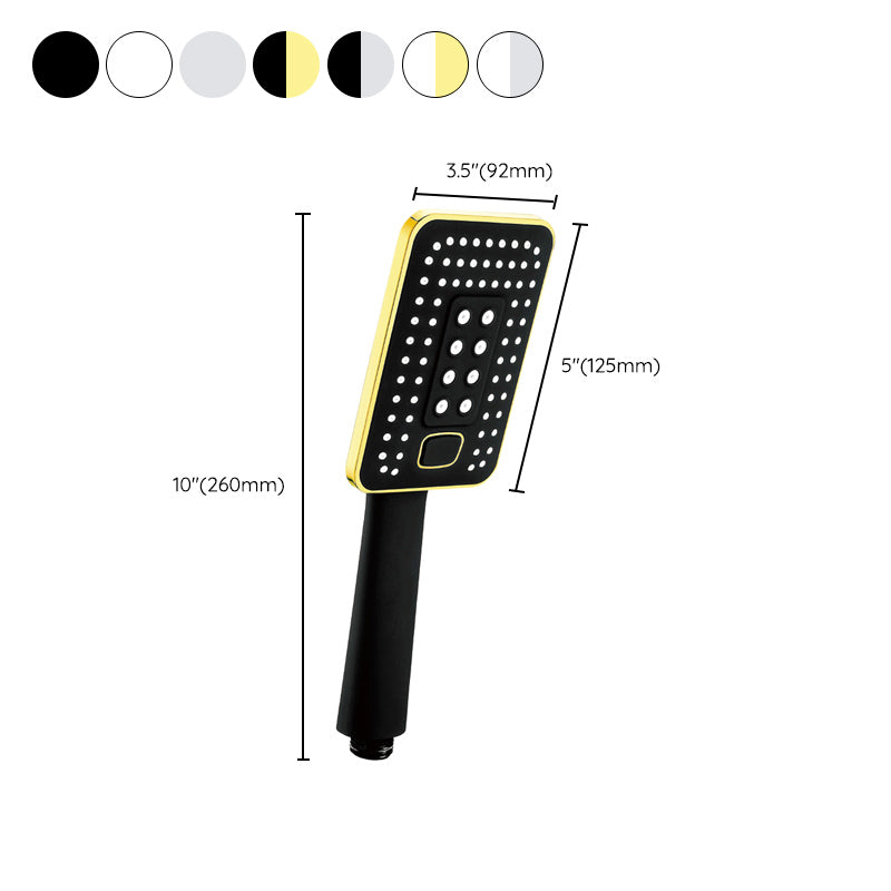 Contemporary Metal Handheld Shower Head Square 3 Setting Spray Head Clearhalo 'Bathroom Remodel & Bathroom Fixtures' 'Home Improvement' 'home_improvement' 'home_improvement_shower_heads' 'Shower Heads' 'shower_heads' 'Showers & Bathtubs Plumbing' 'Showers & Bathtubs' 7166458