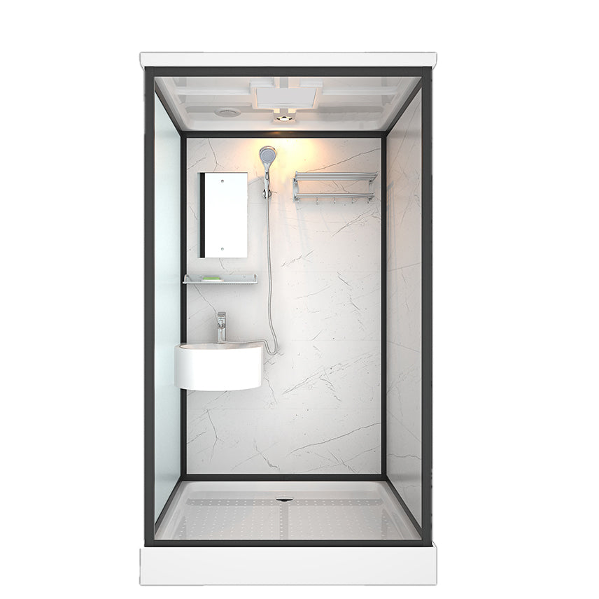 Rectangle Tempered Glass Shower Stall Clear Framed Shower Enclosure 47"L x 39"W x 85"H Toilet Not Included Clearhalo 'Bathroom Remodel & Bathroom Fixtures' 'Home Improvement' 'home_improvement' 'home_improvement_shower_stalls_enclosures' 'Shower Stalls & Enclosures' 'shower_stalls_enclosures' 'Showers & Bathtubs' 7168739