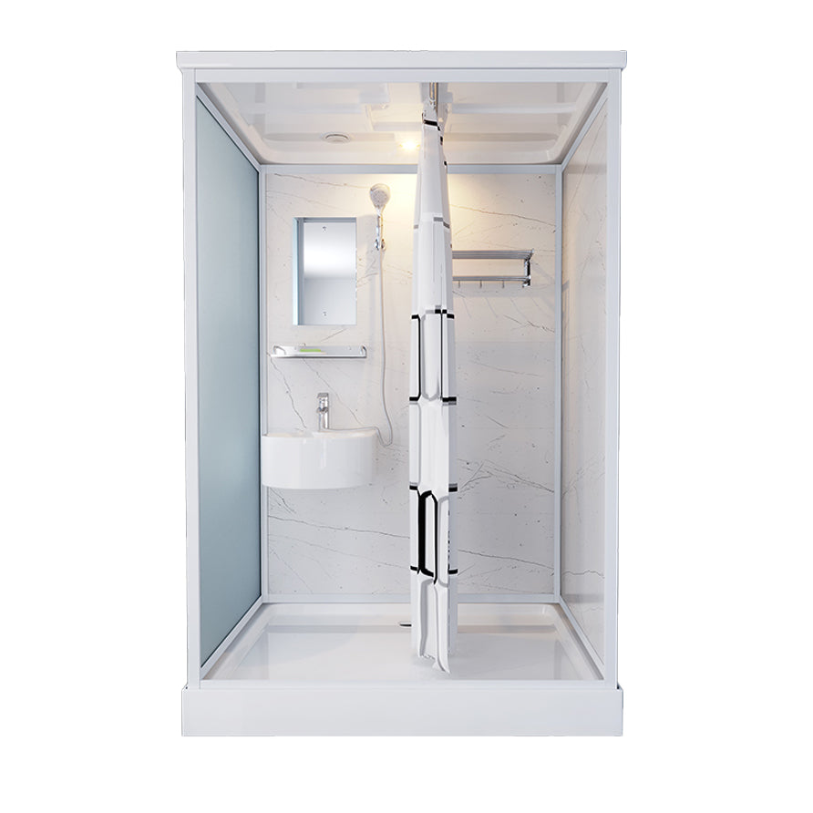 Rectangle Tempered Glass Shower Stall Clear Framed Shower Enclosure 55"L x 43"W x 85"H Toilet Not Included Clearhalo 'Bathroom Remodel & Bathroom Fixtures' 'Home Improvement' 'home_improvement' 'home_improvement_shower_stalls_enclosures' 'Shower Stalls & Enclosures' 'shower_stalls_enclosures' 'Showers & Bathtubs' 7168746