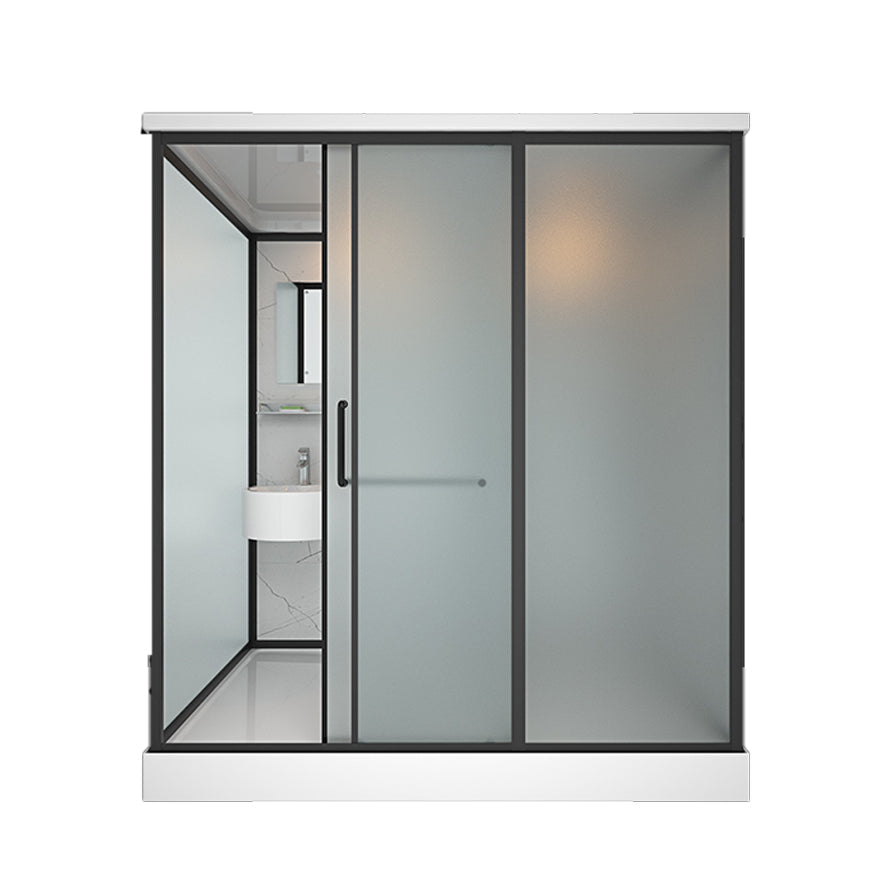 Rectangle Tempered Glass Shower Stall Clear Framed Shower Enclosure 75"L x 47"W x 85"H Clearhalo 'Bathroom Remodel & Bathroom Fixtures' 'Home Improvement' 'home_improvement' 'home_improvement_shower_stalls_enclosures' 'Shower Stalls & Enclosures' 'shower_stalls_enclosures' 'Showers & Bathtubs' 7168764