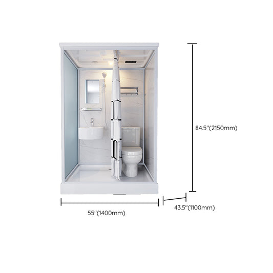 Rectangle Tempered Glass Shower Stall Clear Framed Shower Enclosure Clearhalo 'Bathroom Remodel & Bathroom Fixtures' 'Home Improvement' 'home_improvement' 'home_improvement_shower_stalls_enclosures' 'Shower Stalls & Enclosures' 'shower_stalls_enclosures' 'Showers & Bathtubs' 7168770