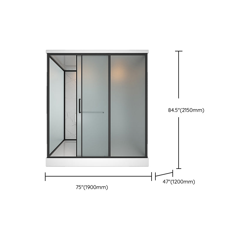 Rectangle Tempered Glass Shower Stall Clear Framed Shower Enclosure Clearhalo 'Bathroom Remodel & Bathroom Fixtures' 'Home Improvement' 'home_improvement' 'home_improvement_shower_stalls_enclosures' 'Shower Stalls & Enclosures' 'shower_stalls_enclosures' 'Showers & Bathtubs' 7168785