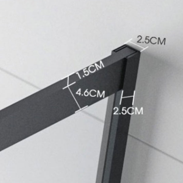 Framed Single Sliding Corner Shower Enclosure with Single Door Handles Clearhalo 'Bathroom Remodel & Bathroom Fixtures' 'Home Improvement' 'home_improvement' 'home_improvement_shower_stalls_enclosures' 'Shower Stalls & Enclosures' 'shower_stalls_enclosures' 'Showers & Bathtubs' 7168797