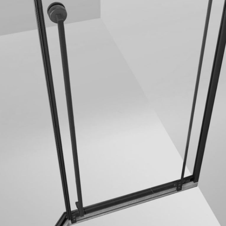 Framed Single Sliding Corner Shower Enclosure with Single Door Handles Clearhalo 'Bathroom Remodel & Bathroom Fixtures' 'Home Improvement' 'home_improvement' 'home_improvement_shower_stalls_enclosures' 'Shower Stalls & Enclosures' 'shower_stalls_enclosures' 'Showers & Bathtubs' 7168799