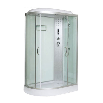 Tempered Glass Left Shower Stall Double Sliding Shower Stall Transparent Clearhalo 'Bathroom Remodel & Bathroom Fixtures' 'Home Improvement' 'home_improvement' 'home_improvement_shower_stalls_enclosures' 'Shower Stalls & Enclosures' 'shower_stalls_enclosures' 'Showers & Bathtubs' 7168820