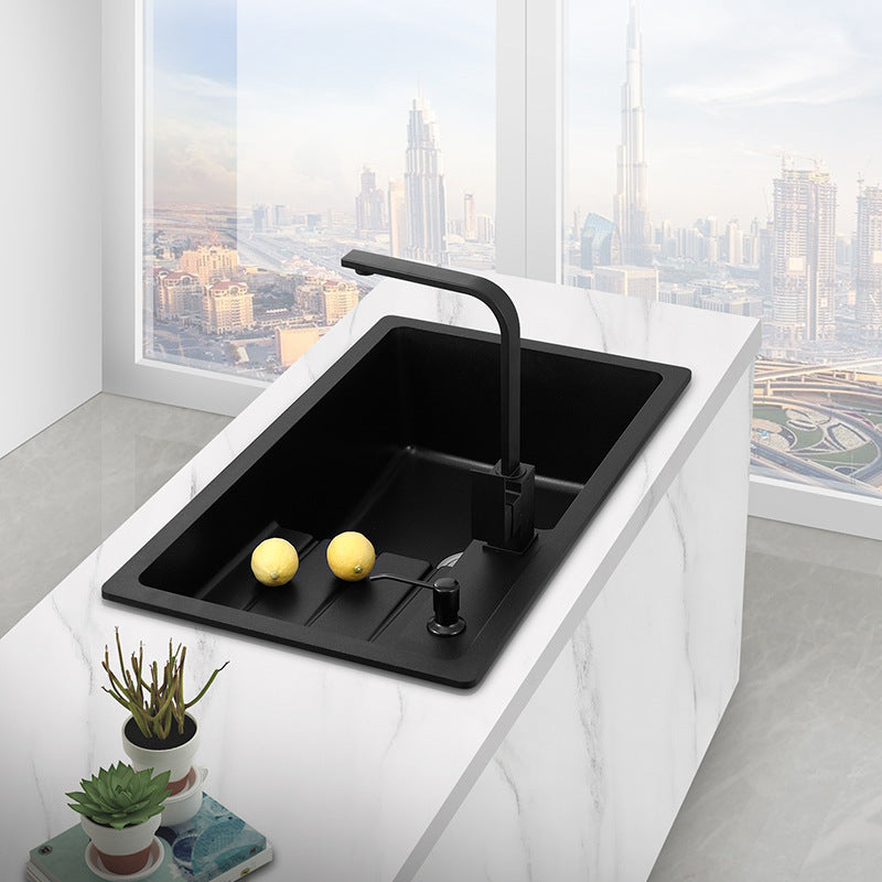 Contemporary Style Kitchen Sink Stainless Steel Kitchen Double Sink with Soap Dispenser Clearhalo 'Home Improvement' 'home_improvement' 'home_improvement_kitchen_sinks' 'Kitchen Remodel & Kitchen Fixtures' 'Kitchen Sinks & Faucet Components' 'Kitchen Sinks' 'kitchen_sinks' 7168906