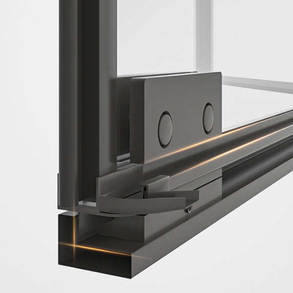 Neo-Angle Tempered Glass Shower Enclosure with Double Door Handles Clearhalo 'Bathroom Remodel & Bathroom Fixtures' 'Home Improvement' 'home_improvement' 'home_improvement_shower_stalls_enclosures' 'Shower Stalls & Enclosures' 'shower_stalls_enclosures' 'Showers & Bathtubs' 7168974