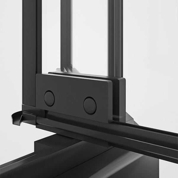 Neo-Angle Tempered Glass Shower Enclosure with Double Door Handles Clearhalo 'Bathroom Remodel & Bathroom Fixtures' 'Home Improvement' 'home_improvement' 'home_improvement_shower_stalls_enclosures' 'Shower Stalls & Enclosures' 'shower_stalls_enclosures' 'Showers & Bathtubs' 7168975