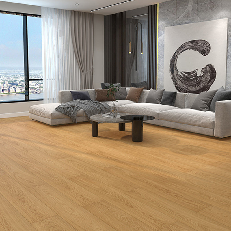 Contemporary Oak Wood Hardwood Flooring Smooth Waterproof Flooring Clearhalo 'Flooring 'Hardwood Flooring' 'hardwood_flooring' 'Home Improvement' 'home_improvement' 'home_improvement_hardwood_flooring' Walls and Ceiling' 7169320