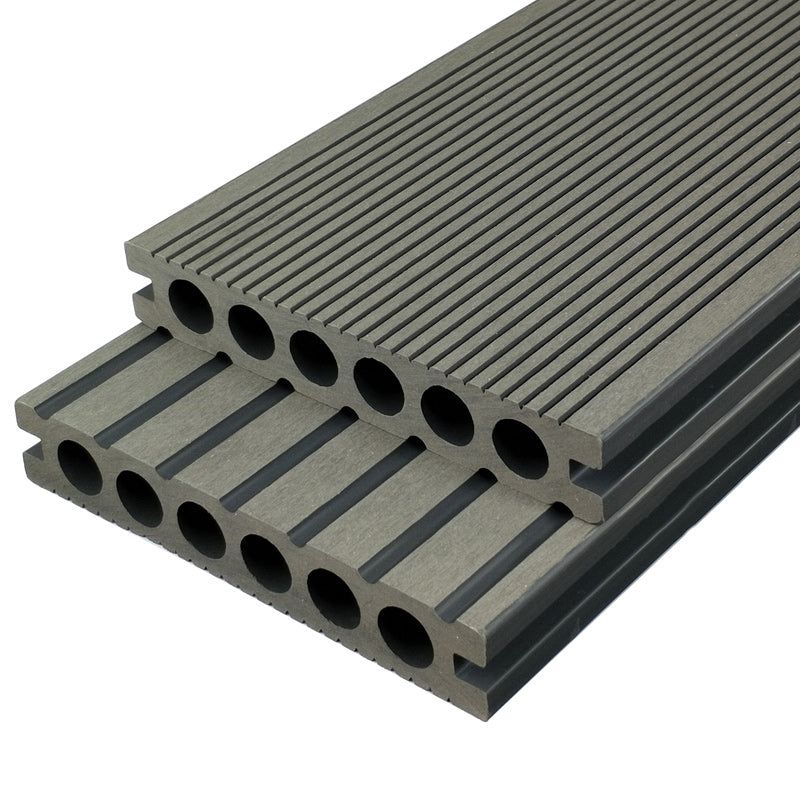 Outdoor WPC Flooring Rectangle Traditional Style Waterproof Nail Flooring 157"L x 6"W x 0.9"H Circular Hole Clearhalo 'Flooring 'Hardwood Flooring' 'hardwood_flooring' 'Home Improvement' 'home_improvement' 'home_improvement_hardwood_flooring' Walls and Ceiling' 7169405