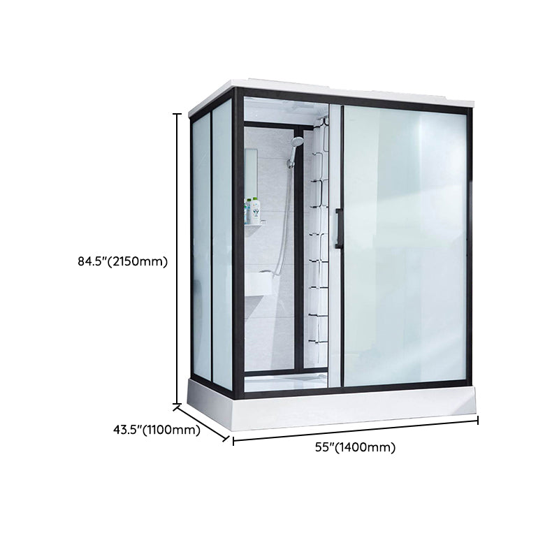 Rectangle Shower Stall Single Sliding Shower Stall with Towel Bar Clearhalo 'Bathroom Remodel & Bathroom Fixtures' 'Home Improvement' 'home_improvement' 'home_improvement_shower_stalls_enclosures' 'Shower Stalls & Enclosures' 'shower_stalls_enclosures' 'Showers & Bathtubs' 7169731
