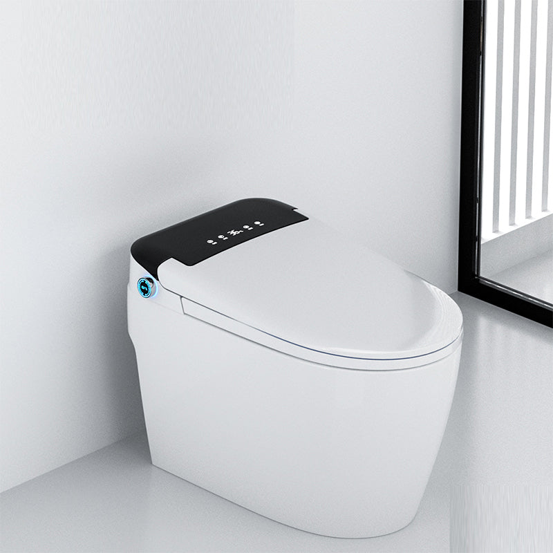 Modern ABS Toilet Bowl One Piece Toilet Floor Mounted Toilet Manual Lid (Standard) 12" Clearhalo 'Bathroom Remodel & Bathroom Fixtures' 'Home Improvement' 'home_improvement' 'home_improvement_toilets' 'Toilets & Bidets' 'Toilets' 7173969