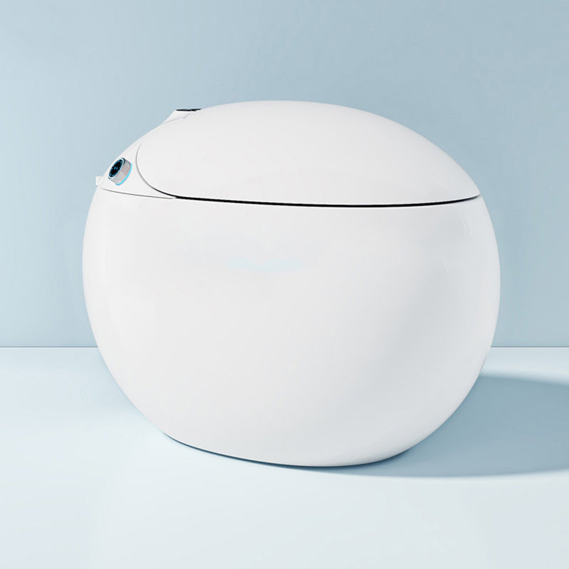 Modern Toilet Bowl One Piece Toilet Floor Mounted Porcelain Urine Toilet Sensor Lid (Top Configuration) 12" Clearhalo 'Bathroom Remodel & Bathroom Fixtures' 'Home Improvement' 'home_improvement' 'home_improvement_toilets' 'Toilets & Bidets' 'Toilets' 7173993