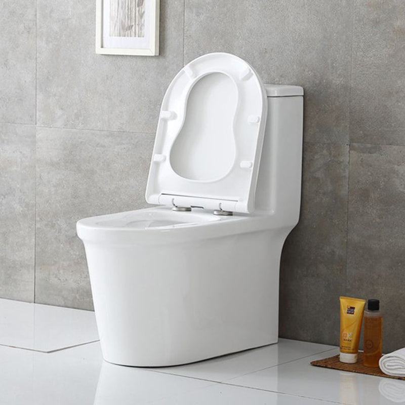 Modern Flush Toilet Floor Mounted Siphon Jet ABS Toilet Bowl Clearhalo 'Bathroom Remodel & Bathroom Fixtures' 'Home Improvement' 'home_improvement' 'home_improvement_toilets' 'Toilets & Bidets' 'Toilets' 7174009