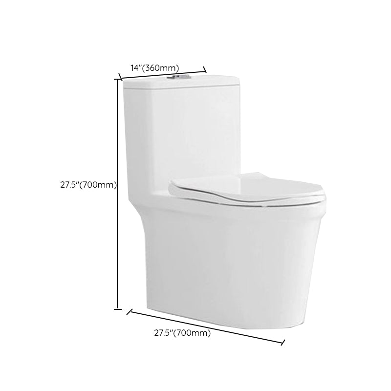 Modern Flush Toilet Floor Mounted Siphon Jet ABS Toilet Bowl Clearhalo 'Bathroom Remodel & Bathroom Fixtures' 'Home Improvement' 'home_improvement' 'home_improvement_toilets' 'Toilets & Bidets' 'Toilets' 7174020