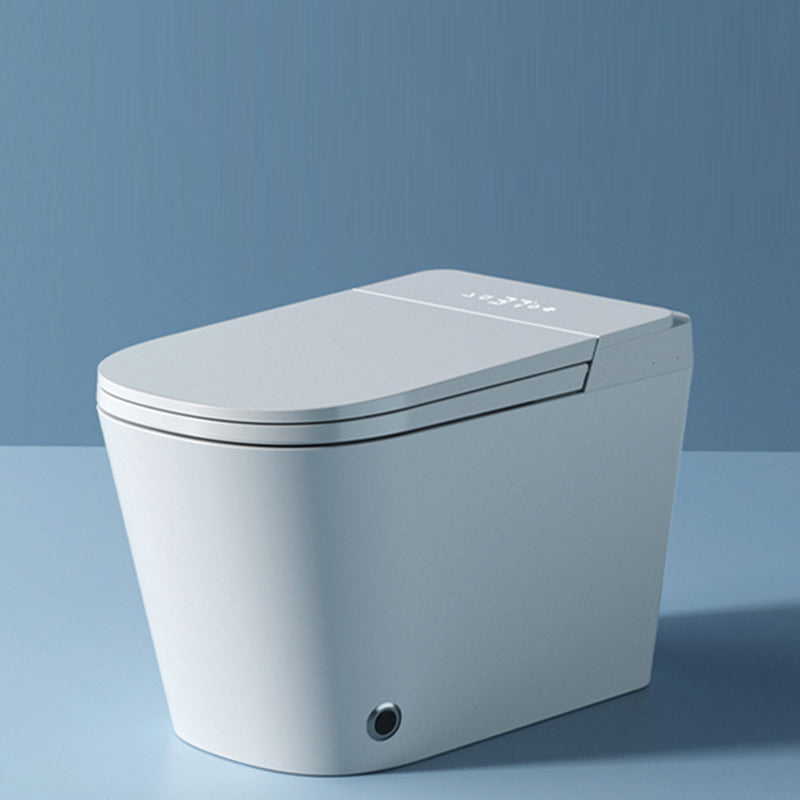 Modern Porcelain Toilet Floor Mounted Siphon Jet All-In-One Toilet Bowl Manual Lid (Standard) 14" Clearhalo 'Bathroom Remodel & Bathroom Fixtures' 'Home Improvement' 'home_improvement' 'home_improvement_toilets' 'Toilets & Bidets' 'Toilets' 7174048