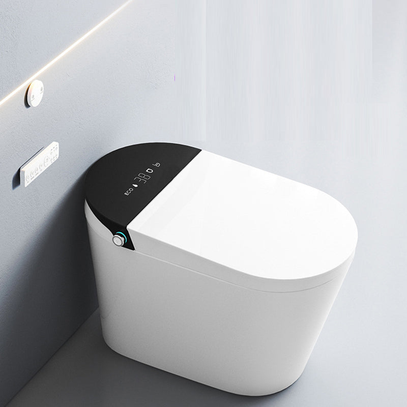 Modern Flush Toilet Floor Mounted Siphon Jet All-In-One Toilet Bowl Manual Lid (Standard) 12" Clearhalo 'Bathroom Remodel & Bathroom Fixtures' 'Home Improvement' 'home_improvement' 'home_improvement_toilets' 'Toilets & Bidets' 'Toilets' 7174059