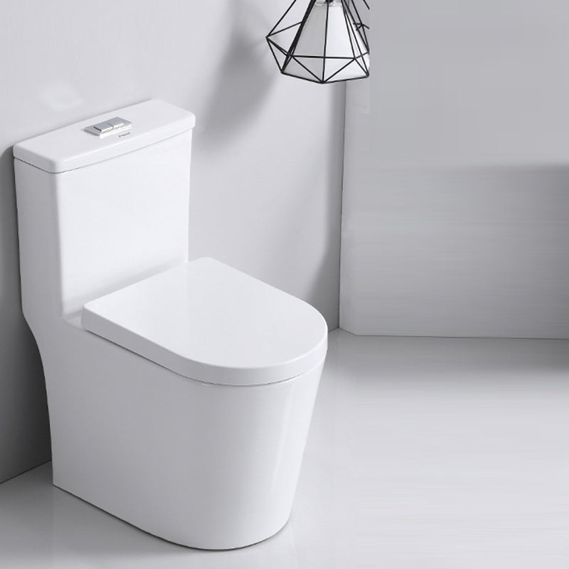 Traditional Floor Mounted Flush Toilet White Urine Toilet with Seat for Bathroom 14"L x 23"W x 28"H 16" Clearhalo 'Bathroom Remodel & Bathroom Fixtures' 'Home Improvement' 'home_improvement' 'home_improvement_toilets' 'Toilets & Bidets' 'Toilets' 7174074
