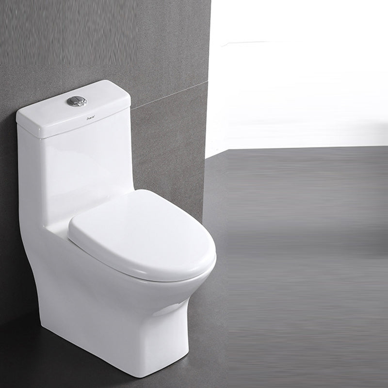 Traditional Floor Mounted Flush Toilet White Urine Toilet with Seat for Bathroom 14"L x 24"W x 29"H Clearhalo 'Bathroom Remodel & Bathroom Fixtures' 'Home Improvement' 'home_improvement' 'home_improvement_toilets' 'Toilets & Bidets' 'Toilets' 7174075