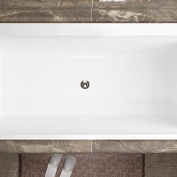 Modern Rectangular Drop in Bathtub Acrylic Soaking White Bath Clearhalo 'Bathroom Remodel & Bathroom Fixtures' 'Bathtubs' 'Home Improvement' 'home_improvement' 'home_improvement_bathtubs' 'Showers & Bathtubs' 7174351