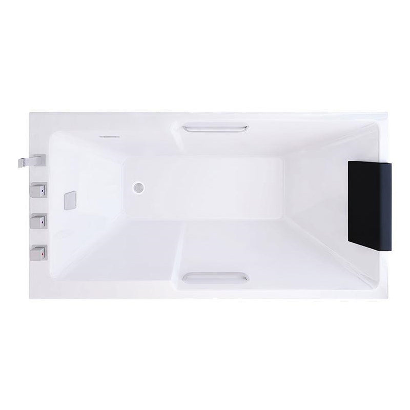 Modern Soaking Acrylic Bathtub Rectangular Drop-in White Bath Clearhalo 'Bathroom Remodel & Bathroom Fixtures' 'Bathtubs' 'Home Improvement' 'home_improvement' 'home_improvement_bathtubs' 'Showers & Bathtubs' 7174426