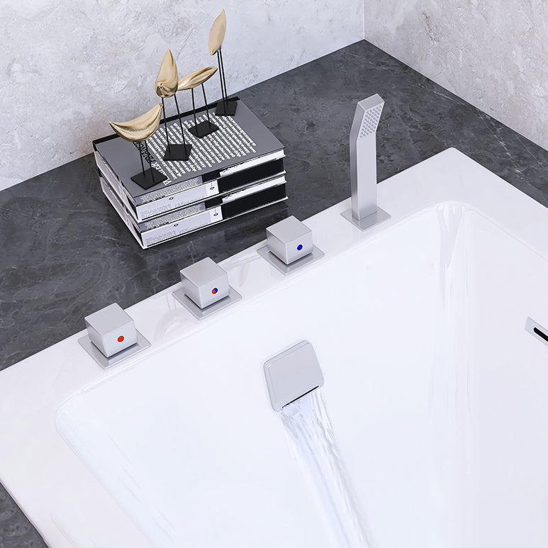 Modern Soaking Acrylic Bathtub Rectangular Drop-in White Bath Clearhalo 'Bathroom Remodel & Bathroom Fixtures' 'Bathtubs' 'Home Improvement' 'home_improvement' 'home_improvement_bathtubs' 'Showers & Bathtubs' 7174427