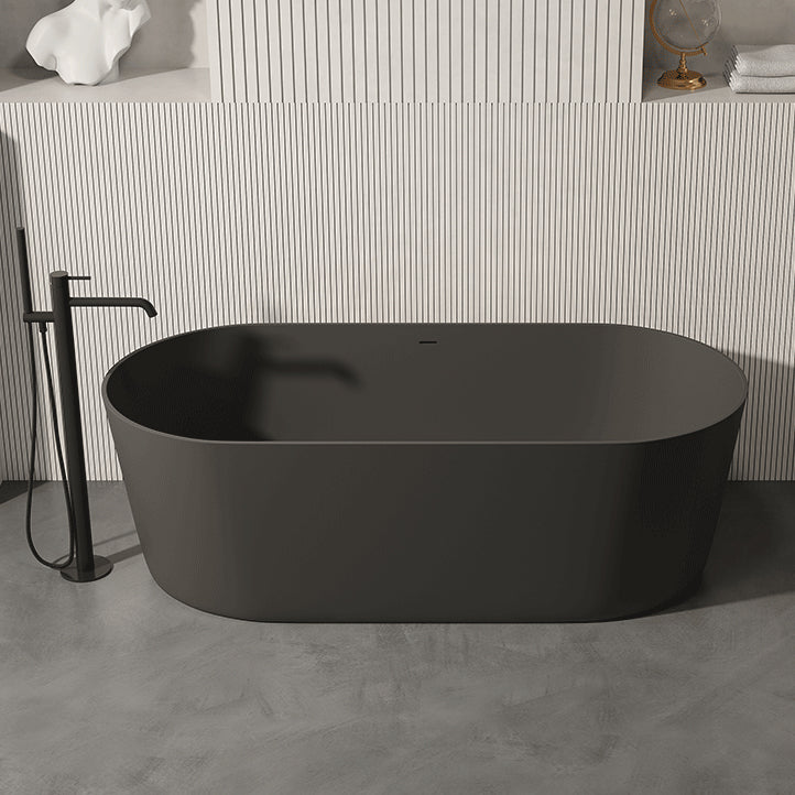 Oval Antique Finish Soaking Bathtub Back to Wall Modern Bath Tub Clearhalo 'Bathroom Remodel & Bathroom Fixtures' 'Bathtubs' 'Home Improvement' 'home_improvement' 'home_improvement_bathtubs' 'Showers & Bathtubs' 7174538