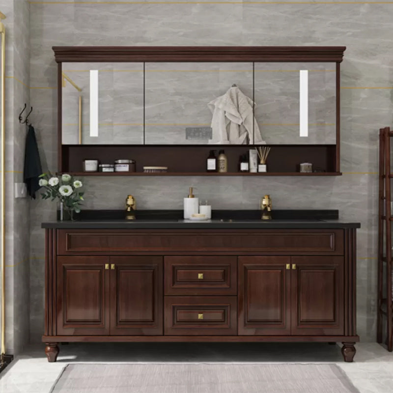 Bathroom Vanity Set Mirror Storage Shelf Ceramic Sink 2 Doors Sink Vanity with Faucet Vanity & Faucet & Mirror Cabinet https: res.litfad.com site img item 2022 12 13 7174692 1200x1200.jpg Smart Control Not Included Clearhalo 'Bathroom Remodel & Bathroom Fixtures' 'Bathroom Vanities' 'bathroom_vanities' 'Home Improvement' 'home_improvement' 'home_improvement_bathroom_vanities' 7174692