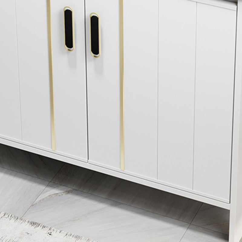 Metal Sink Vanity Freestanding Bathroom Sink Vanity with Single Sink Clearhalo 'Bathroom Remodel & Bathroom Fixtures' 'Bathroom Vanities' 'bathroom_vanities' 'Home Improvement' 'home_improvement' 'home_improvement_bathroom_vanities' 7174723