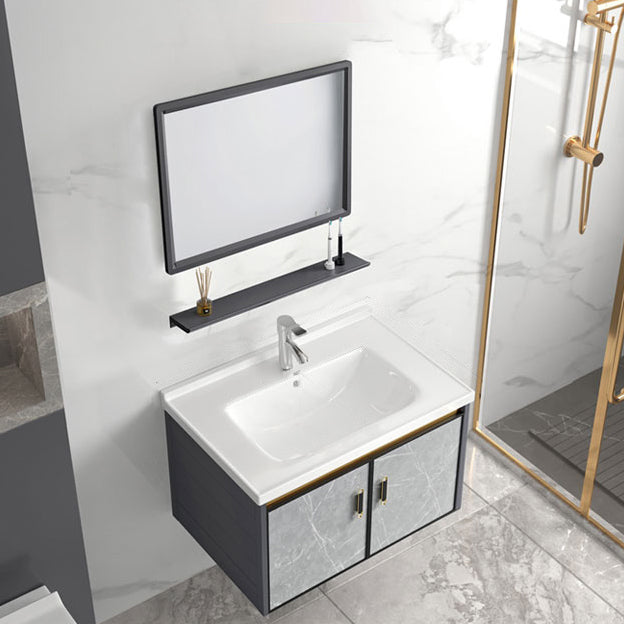 Vanity Sink Rectangular Ceramic Sink Drawer Storage Shelf Vanity Sink Clearhalo 'Bathroom Remodel & Bathroom Fixtures' 'Bathroom Vanities' 'bathroom_vanities' 'Home Improvement' 'home_improvement' 'home_improvement_bathroom_vanities' 7174791