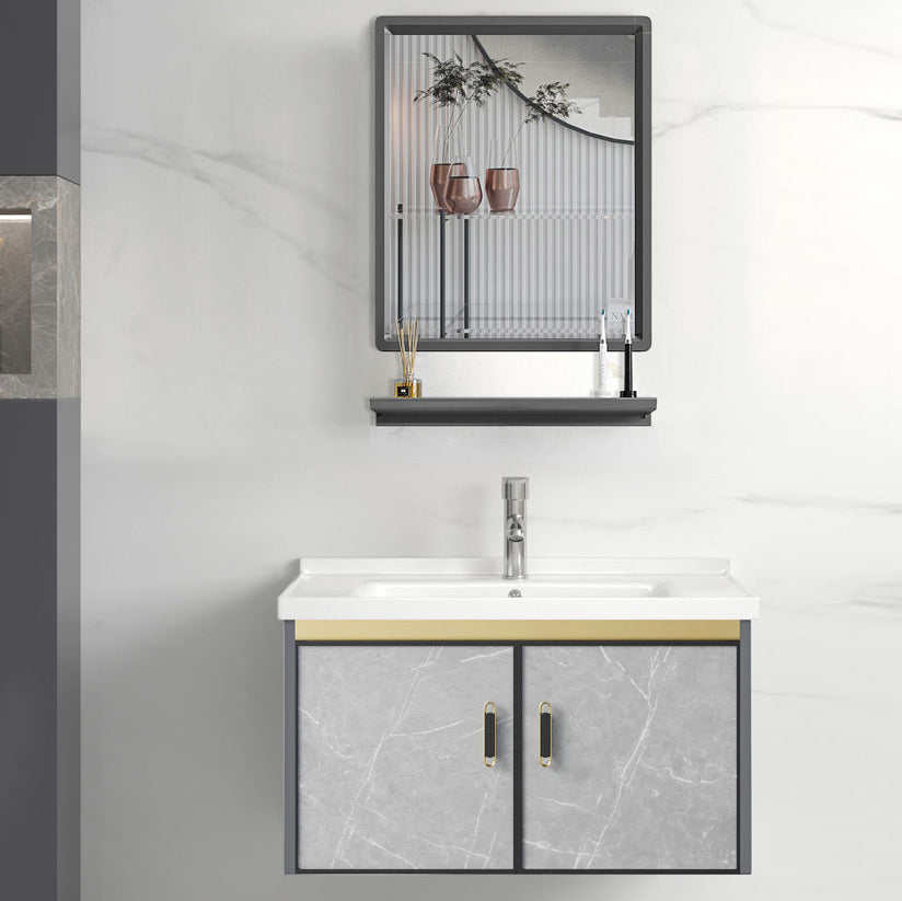 Vanity Sink Rectangular Ceramic Sink Drawer Storage Shelf Vanity Sink Clearhalo 'Bathroom Remodel & Bathroom Fixtures' 'Bathroom Vanities' 'bathroom_vanities' 'Home Improvement' 'home_improvement' 'home_improvement_bathroom_vanities' 7174793
