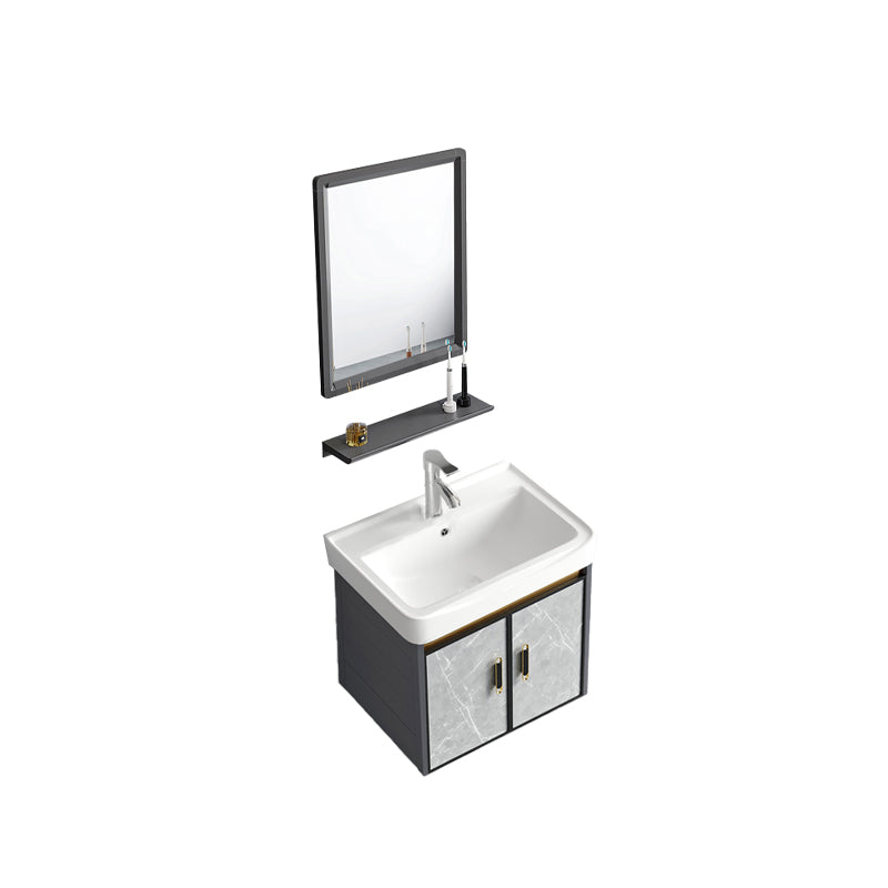 Vanity Sink Rectangular Ceramic Sink Drawer Storage Shelf Vanity Sink Vanity & Faucet & Mirrors Clearhalo 'Bathroom Remodel & Bathroom Fixtures' 'Bathroom Vanities' 'bathroom_vanities' 'Home Improvement' 'home_improvement' 'home_improvement_bathroom_vanities' 7174794