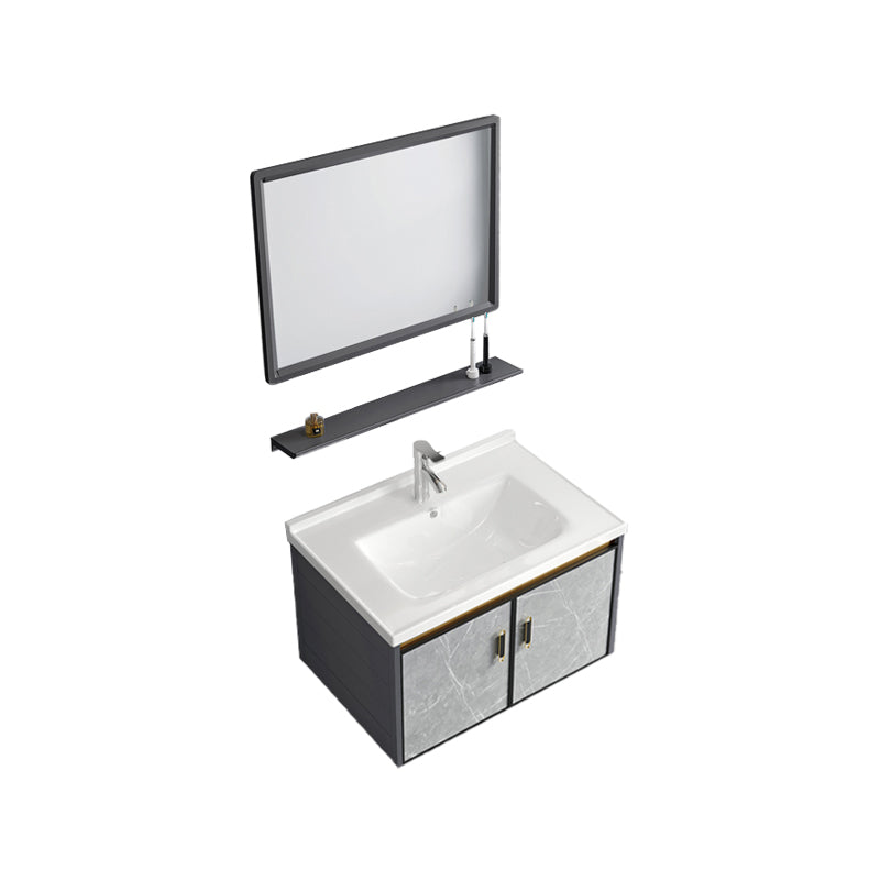 Vanity Sink Rectangular Ceramic Sink Drawer Storage Shelf Vanity Sink Vanity & Faucet & Mirrors Clearhalo 'Bathroom Remodel & Bathroom Fixtures' 'Bathroom Vanities' 'bathroom_vanities' 'Home Improvement' 'home_improvement' 'home_improvement_bathroom_vanities' 7174797