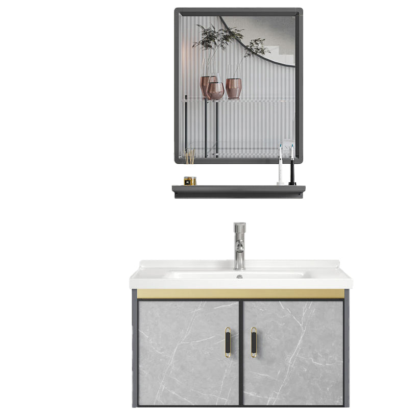 Vanity Sink Rectangular Ceramic Sink Drawer Storage Shelf Vanity Sink Clearhalo 'Bathroom Remodel & Bathroom Fixtures' 'Bathroom Vanities' 'bathroom_vanities' 'Home Improvement' 'home_improvement' 'home_improvement_bathroom_vanities' 7174800
