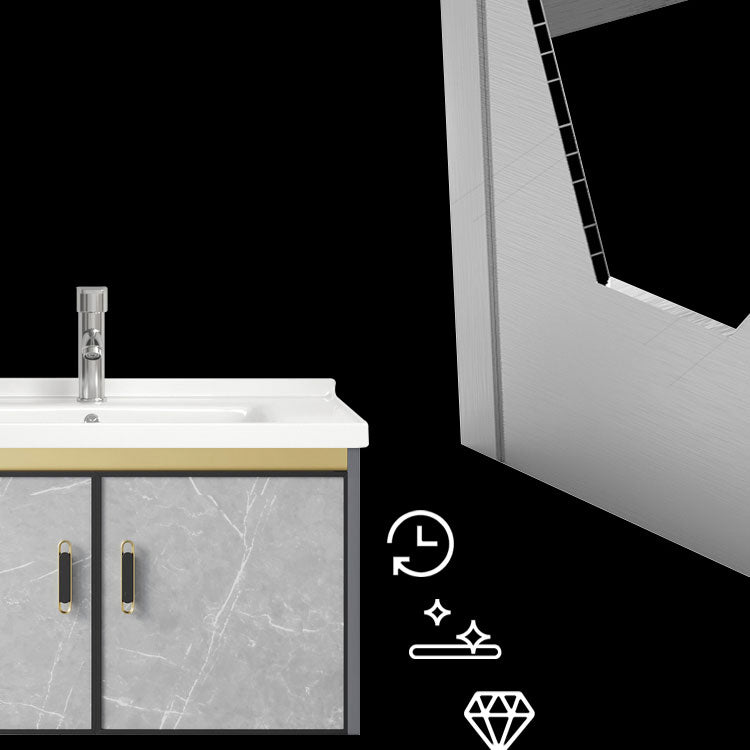 Vanity Sink Rectangular Ceramic Sink Drawer Storage Shelf Vanity Sink Clearhalo 'Bathroom Remodel & Bathroom Fixtures' 'Bathroom Vanities' 'bathroom_vanities' 'Home Improvement' 'home_improvement' 'home_improvement_bathroom_vanities' 7174801
