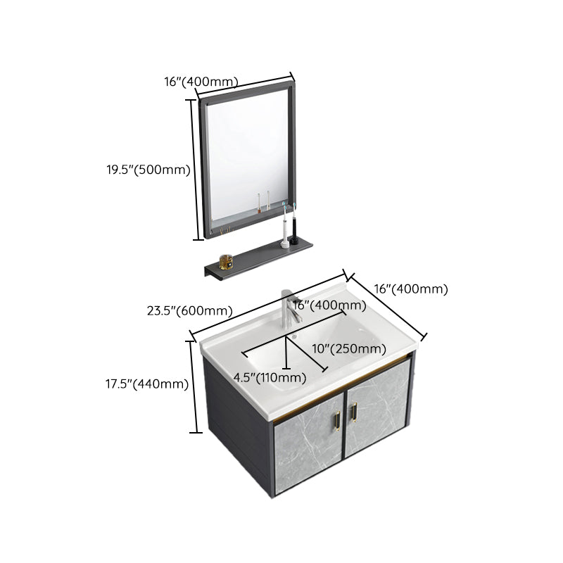 Vanity Sink Rectangular Ceramic Sink Drawer Storage Shelf Vanity Sink Clearhalo 'Bathroom Remodel & Bathroom Fixtures' 'Bathroom Vanities' 'bathroom_vanities' 'Home Improvement' 'home_improvement' 'home_improvement_bathroom_vanities' 7174818