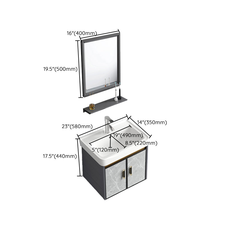 Vanity Sink Rectangular Ceramic Sink Drawer Storage Shelf Vanity Sink Clearhalo 'Bathroom Remodel & Bathroom Fixtures' 'Bathroom Vanities' 'bathroom_vanities' 'Home Improvement' 'home_improvement' 'home_improvement_bathroom_vanities' 7174819