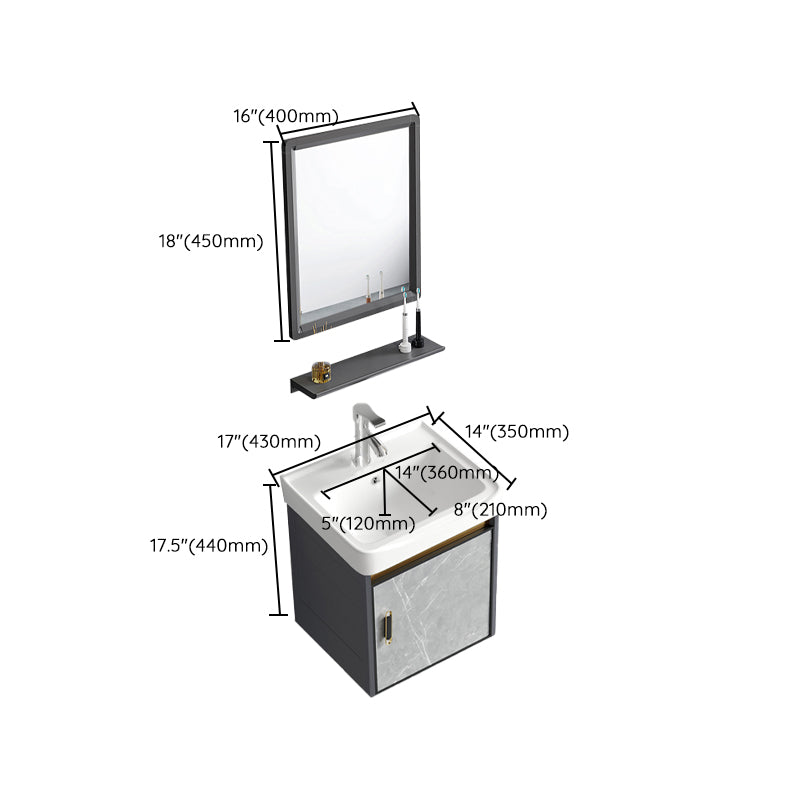 Vanity Sink Rectangular Ceramic Sink Drawer Storage Shelf Vanity Sink Clearhalo 'Bathroom Remodel & Bathroom Fixtures' 'Bathroom Vanities' 'bathroom_vanities' 'Home Improvement' 'home_improvement' 'home_improvement_bathroom_vanities' 7174820
