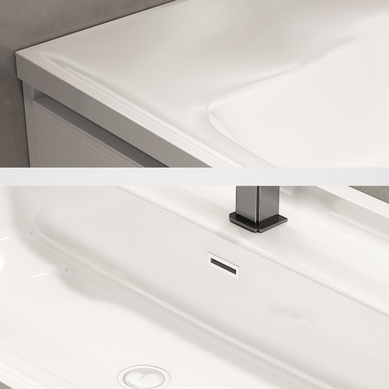 Rectangular Bathroom Vanity Single Sink White Wall-Mounted 2 Soft Close Drawers Vanity Clearhalo 'Bathroom Remodel & Bathroom Fixtures' 'Bathroom Vanities' 'bathroom_vanities' 'Home Improvement' 'home_improvement' 'home_improvement_bathroom_vanities' 7174945