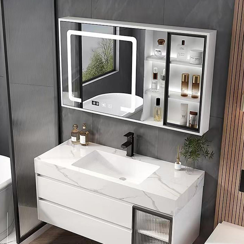 Wall Mounted Sink Vanity Solid Wood Bathroom Sink Vanity with Single Sink Clearhalo 'Bathroom Remodel & Bathroom Fixtures' 'Bathroom Vanities' 'bathroom_vanities' 'Home Improvement' 'home_improvement' 'home_improvement_bathroom_vanities' 7175033