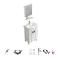 Vanity White Sink Ceramic Drawers Faucet Doors Vanity with Mirror Vanity & Faucet & Mirrors 20"L x 14"W x 32"H Towel Bar Not Included Clearhalo 'Bathroom Remodel & Bathroom Fixtures' 'Bathroom Vanities' 'bathroom_vanities' 'Home Improvement' 'home_improvement' 'home_improvement_bathroom_vanities' 7175075