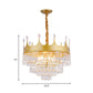 Crown Bedroom Chandelier Metallic 2/4/6 Heads Kids Pendant Light Fixture in Gold with Crystal Drop Deco Clearhalo 'Ceiling Lights' 'Chandeliers' Lighting' options 717564