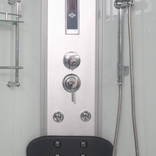 Round Shower Stall Tempered Glass Shower Stall with Rain Shower Clearhalo 'Bathroom Remodel & Bathroom Fixtures' 'Home Improvement' 'home_improvement' 'home_improvement_shower_stalls_enclosures' 'Shower Stalls & Enclosures' 'shower_stalls_enclosures' 'Showers & Bathtubs' 7176161